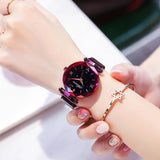 New Fashion Watch for Women Elegant Magnet Quartz Women watch Buckle Starry Sky Roman Numeral Lady Wristwatch Gift Dropshipping