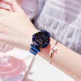 New Fashion Watch for Women Elegant Magnet Quartz Women watch Buckle Starry Sky Roman Numeral Lady Wristwatch Gift Dropshipping