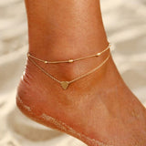 17KM Bohemian Gold Butterfly Chain Anklets Set For Women Girls Fashion Multi-layer Anklet Foot Ankle Bracelet Beach Jewelry